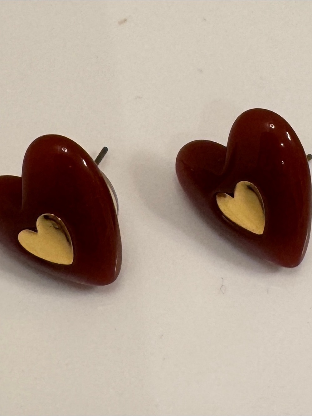 J. Crew heart earrings